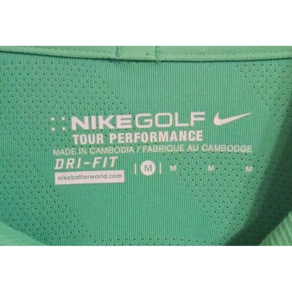 Nike Golf Tour Performance Polo Shirt Dri-Fit S/S Venom Green  Men's Size Medium - Picture 5 of 8